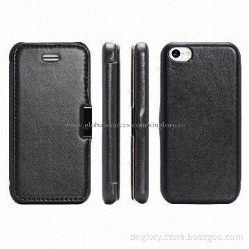 Brand New PU Leather Flip Heat Setting Cases for iPhone 5S, Various Colors Available